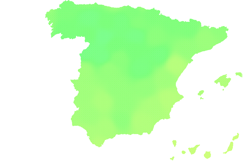Mapa de temperatura de España para hoy